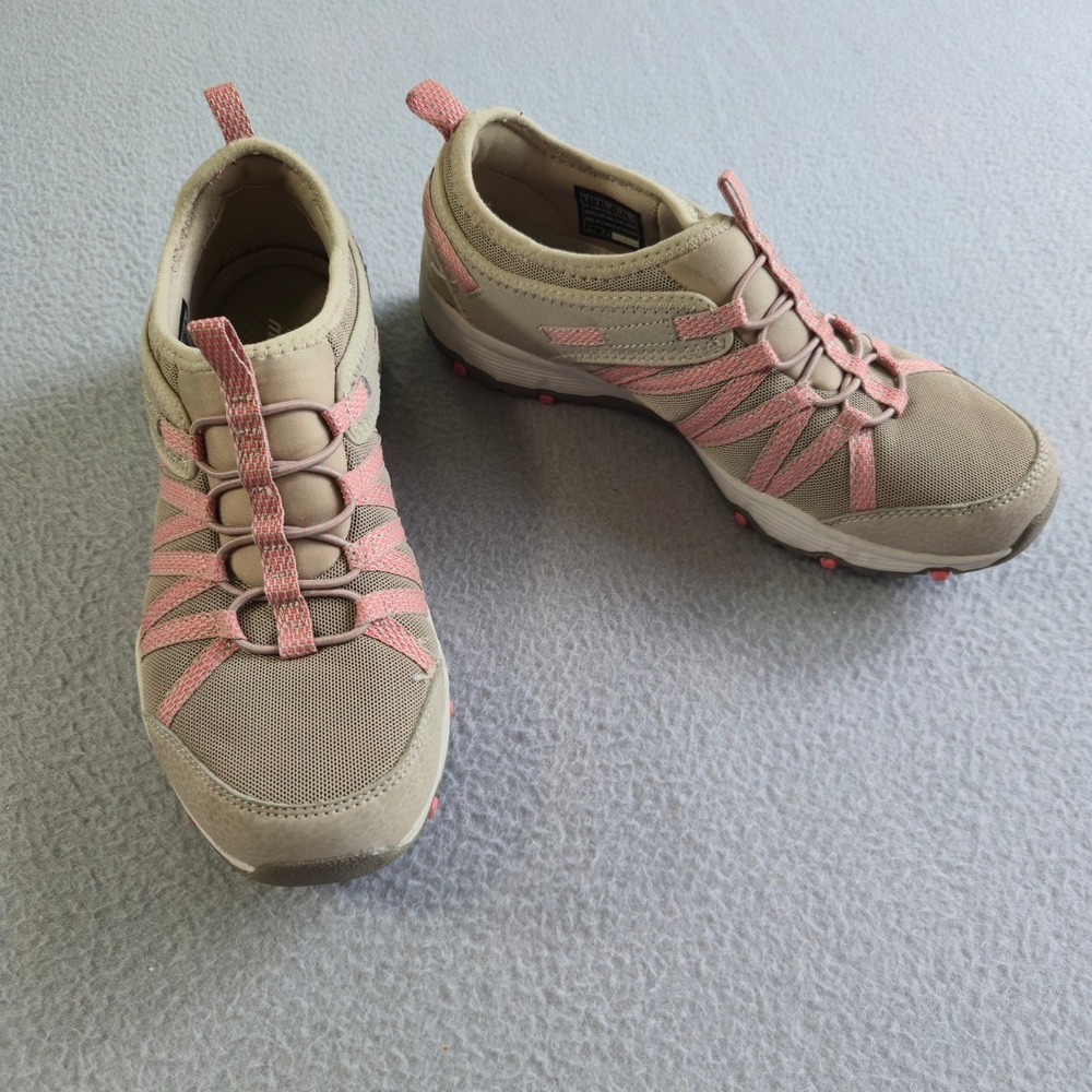 Skechers Seager Hiker Topanga Womens 7 Taupe Pink Bungee Slip On Shoes 158049SA
